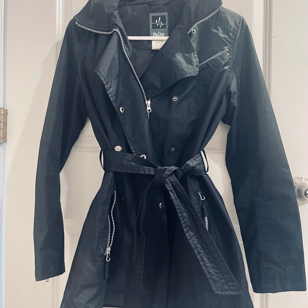 Pulse Women's Black Trench Coat